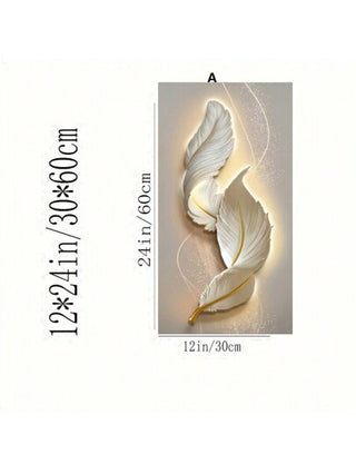 قطعة واحدة من لوحة جدارية حديثة مطبوعة بريشة، طبعة ريش مجردة ملصقات، ديكور منزلي أنيق لغرفة المعيشة وغرفة النوم، بدون إطار