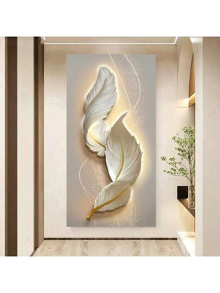 قطعة واحدة من لوحة جدارية حديثة مطبوعة بريشة، طبعة ريش مجردة ملصقات، ديكور منزلي أنيق لغرفة المعيشة وغرفة النوم، بدون إطار