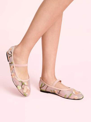 CUCCOO DOLLMOD شقة ماري جين بطبعة زهرية على شبكة مربع تصميم الأصبع، أنيق، أنيق، جميل