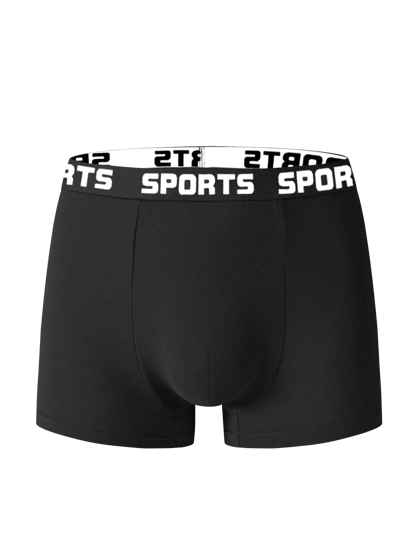 10 قطعة / عبوة سراويل داخلية قصيرة رجالية بألوان داكنة منفذة للهواء خصر مرن, قصيرة وبمقاسات كبيرة مريحة للاستخدام اليومي