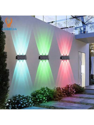 CANMEIJIA إضاءة حائطية بخلايا شمسية وأضواء ليد، ديكور حدائق خارجي ، إضاءة منظر طبيعي كبيرة الحجم مقاومة للماء، متغيرة الألوان RGB، موفرة للطاقة ذات طراز قديم مناسبة للحدائق/ساحات الانتظار/الممرات الخارجية/المداخل/الأبهاء/الشرفات/أحواض الزهور/المفترقات/الج