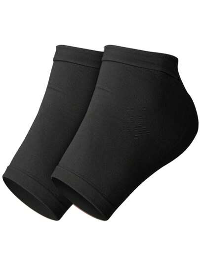 3 أزواج من الجوارب المرطبة السوداء للرجال والنساء، رعاية الكعب المتشقق، واقي الكعب من السيليكون، العناية بالقدم، جوارب مضادة للتشقق