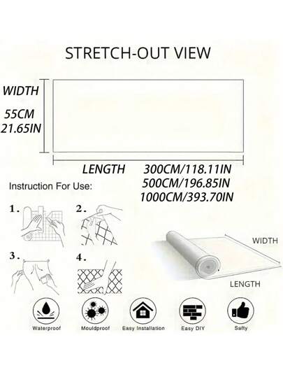 1 قطعة/ورق جداري شفاف مقاوم للحرارة العالية وغير لاصق ضد الزيت، ملصق بلاط، واقي رذاذ موقد، مقاوم للماء ، أداة ديكورية