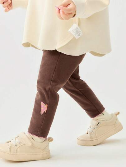 mini bala سراويل طويلة مرنة للأولاد الصغار ، بنطال طويل للربيع