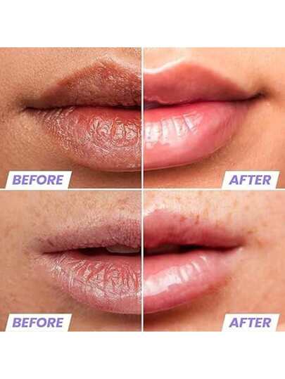 1 قطعة / 2 قطعة من زبدة شفاه مرطبة, زيت شفاه شفاف مرطب وملطف للشفاه الجافة ، تبقى الرطوبة لمدة 12 ساعة، مناسبة لجميع أنواع البشرة - تجعل الشفاه نضرة وأكثر نعومة, هدايا للسيدات