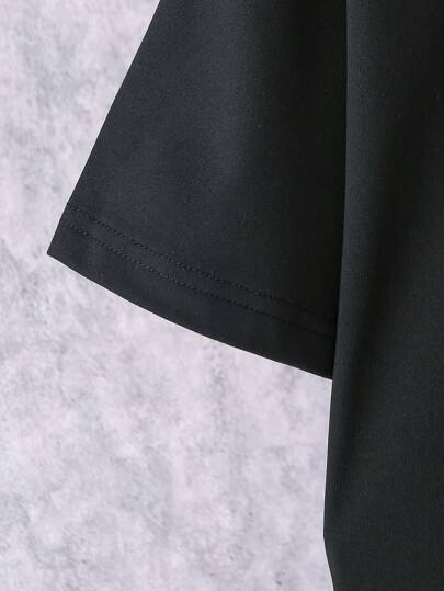 بنطال وطقم تي شيرت فضفاض سترة كامو صيفي مع جيوب وحقيبة للأولاد بعمر المراهقة