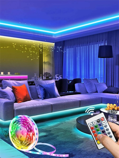 قطعة واحدة من شريط الإضاءة LED، 5 فولت USB مع جهاز تحكم عن بعد 24 مفتاح، شريط إضاءة RGB، مستخدم لغرف الألعاب والخلفيات الكمبيوتر والتلفزيون والخزائن السرير والبارات وما إلى ذلك، ديكور المنزل
