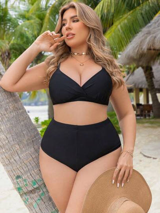 Swim Lushoire بوتوم للسباحة مقاس كبير الخصر عالي الخصر مكشكش قطع برازيلي للشاطئ والعطلات الصيفية
