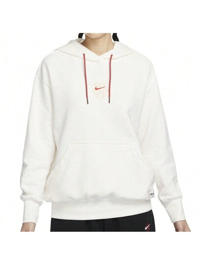 Nike إمرأة رياضية NSW OS PO HD هودي فضفاض مريح وكبير الحجم، لون أبيض، رمز المنتج HV8461-133