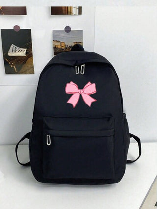 زنبيل ظهر للشباب بموسم العودة إلى المدرسة قطعة واحدة. حقيبة ظهر جديدة لبداية الموسم، كاجوال تناسب كل شيء ، كاواييه فريد من نوعه بفيونكة جميلة، من خامة النايلون المبطن ،مغلق بسوستة، مناسب للكلية والطلاب الإعدادي والابتدائي، بطباعة عشوائية ومتعددة الجيوب، ح