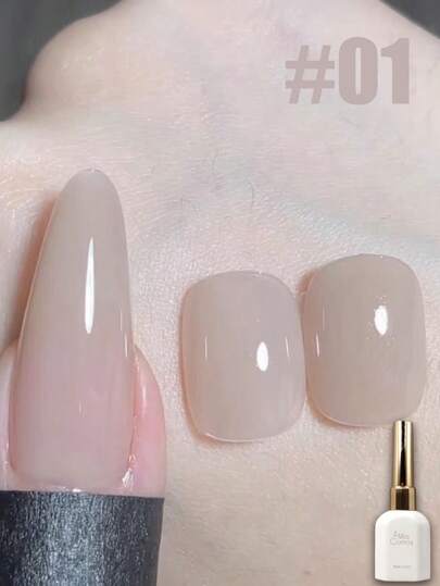 لاك- أظافر سيدة كوم-وي- لون بيج جين هوان 15 مل، رقم 2025 لون شهير جديد، غراء أظافر قابل للنفاذ للماء ومرطب للبشرة، أبيض مُ-ب-ه-ر متعدد الاستخدامات، لاصق جيلي نباتي للرغبة النقية في إظهار الأظافر، صالون أظافر DIY منزلي الشائع الإستخدام