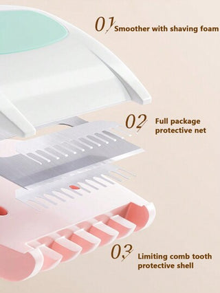 3/1 ماكينة حلاقة من الفولاذ المقاوم للصدأ للإبطين والساقين ومنطقة البكيني، مناسبة للجنسين، منتجات شعر وإكسسوارات لصالون الحلاقة ومستلزمات السفر