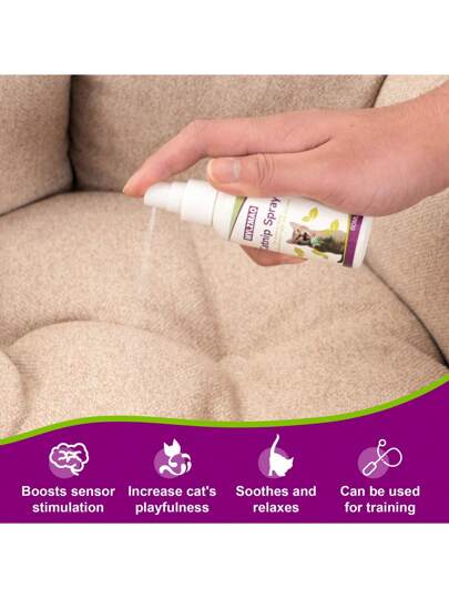 رذاذ نبات القط للقطط، رذاذ تحفيز قراش القطط، رذاذ شفاف لسلوك القطط والقطط الصغيرة سعة 60 مل لغرض التدريب