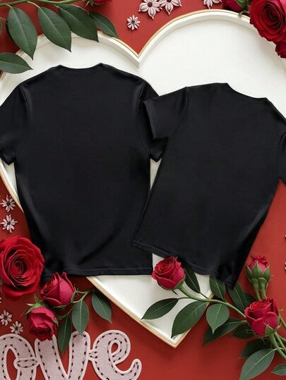 Manfinity Homme تي شيرت تي شيرت قصير الأكمام كاجوال للرجال، بسيط وعصري للارتداء اليومي ، كهدية لعيد الحب