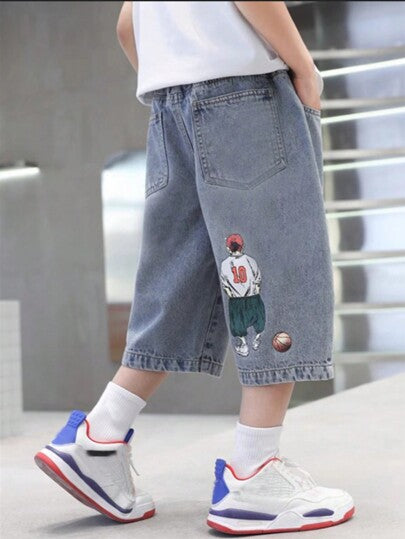 مايوه حريمي قطعة واحدة شورت جينز صيفي لصبي مراهق، وصول جديد 2024