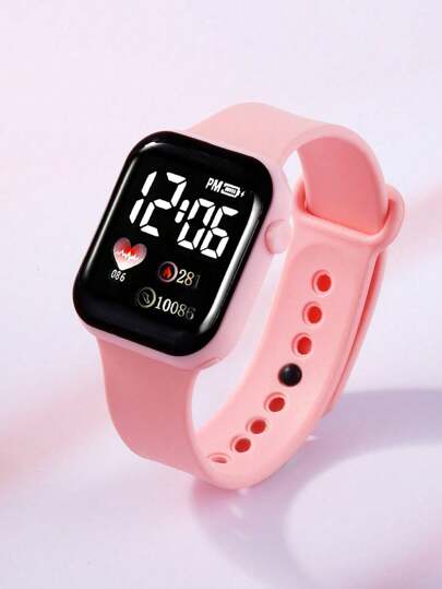 5 قطع مجموعة ساعة رقمية على شكل قلب لفتيات ما قبل المراهقة ، هدية للطلاب