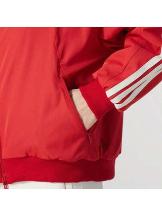 Adidas معطف رياضي كاجوال للنساء ، بتصميم ألوان مُكتَّلة ومخطط مع رُقبة واقية