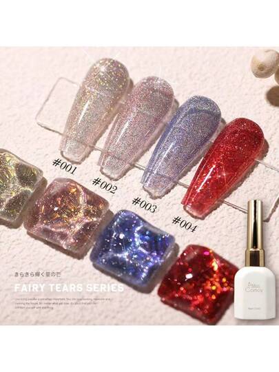 طلاء أظافر من لؤلؤة المداعبة من الناشر الأحمر ذات التطريز المنفرد مقاس 15 مل موديل 2025 شهير باللون الأحمر والبنفسجي والشامبان الذهبي ومجموعة 4 ألوان للنوع البرّاق والمنعش والأبيض، للاستخدام اليدوي في صالون الأظافر