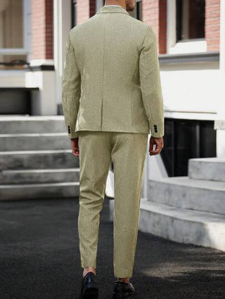 Manfinity Mode بدلة رجالية تتكون من ملابس علوية وبنطلون بجيب أمامي مصممة بأسلوب بسيط