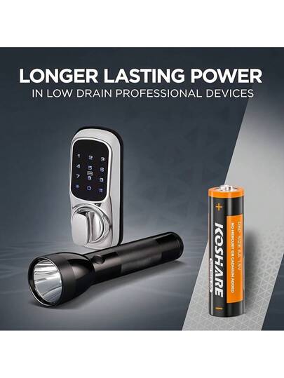 KOSHARE بطاريات الكربون KOSHARE AA 1.5 فولت 16 قطعة/12 قطعة/8 قطع/4 قطع عبوة عائلية، أداء عالي، عمر طويل، جهد كهربائي مستقر، لا يضر بالأجهزة، مصممة لطائرات الدرونز والألعاب والمصابيح والحلاقة والأجراس الكهربائية والفئران اللاسلكية وأجهزة التحكم عن بعد وسا