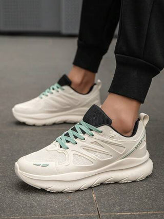 أحذية الجري مريحة للرجال ذات رقع مشبكية ثلاثية الأبعاد، سهلة التنفس، ذات بطانة ناعمة خفيفة الوزن للاستخدام في الأنشطة الخارجية، أحجام كبيرة، أحذية رياضية للأزواج