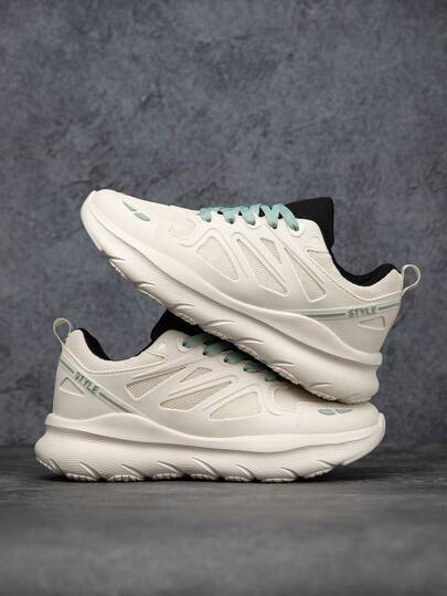 أحذية الجري مريحة للرجال ذات رقع مشبكية ثلاثية الأبعاد، سهلة التنفس، ذات بطانة ناعمة خفيفة الوزن للاستخدام في الأنشطة الخارجية، أحجام كبيرة، أحذية رياضية للأزواج