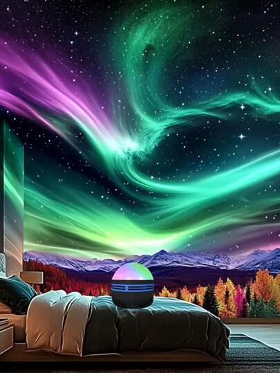 مصباح مكتب بتصميم فضائي يعمل ب- USB بريموت كنترول - لمبة إضاءة بلاستيكية ذات ألوان متغيرة بتأثيرات موجات مائية للإضاءة الديكورية لغرف النوم والأعياد