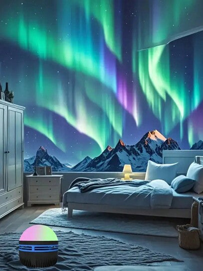 مصباح مكتب بتصميم فضائي يعمل ب- USB بريموت كنترول - لمبة إضاءة بلاستيكية ذات ألوان متغيرة بتأثيرات موجات مائية للإضاءة الديكورية لغرف النوم والأعياد