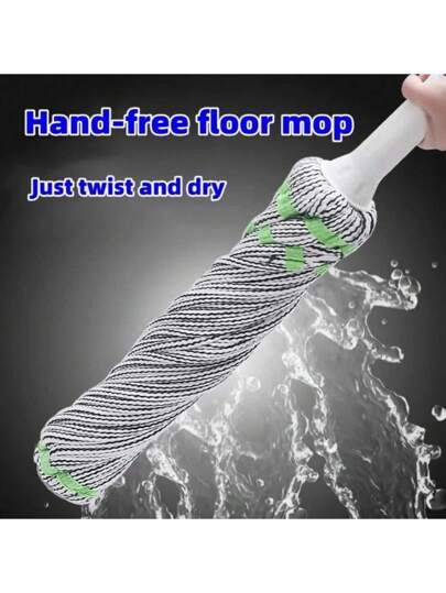 مسح بدون استخدام اليدين - ممسحة دوارة متعددة الوظائف للبلل والجفاف مناسبة لغرفة المعيشة، غرفة النوم، الحمام، المطبخ والأسطح الصلبة