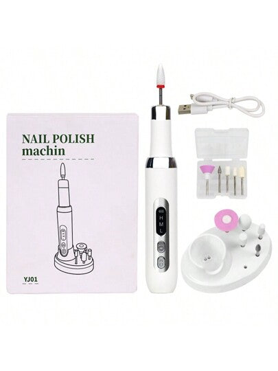 مُنعِّم أظافر كهربائي بطاقة بسيطة، جهاز ملف أظافر آلي للكبار في السن، مُصَقِّل أظافر لاسلكي صغير الحجم