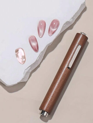 1 قطعة عجلة مغناطيسية لأظافر القطط الجلدية متعددة الوظائف 3 في 1 ، أدوات فن أظافر الجل البولندي مع عيدان مغناطيسية للاستخدام المنزلي وصالون المناكير DIY