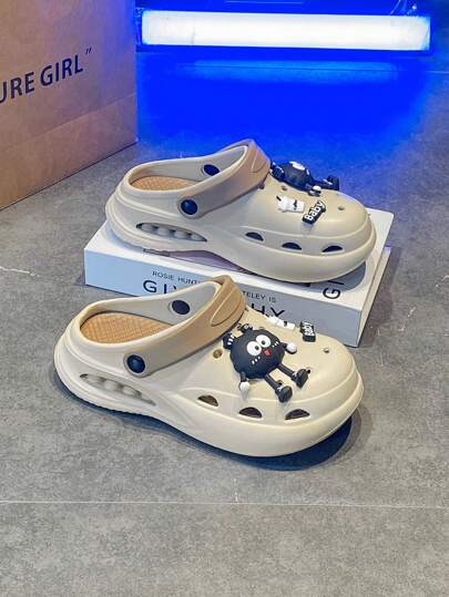 أحذية شاطئ مضادة للانزلاق للأزواج، بنعل سميك للاستخدام الخارجي، قابلة للتنفس، أرضية فقاعية، صنادل أزياء