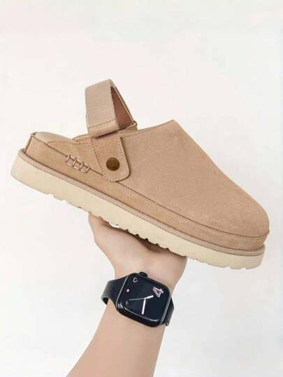 نعال خفيفة غير قابل للانزلاق مقاس 36-43، باللون البني من الحجم الكبير، قبضة سهلة، متاح للأزواج، موضة خريف 2024