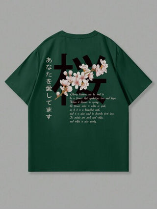 Manfinity Homme 3 قطع تيشيرتات قصيرة الأكمام بياقة مستديرة بتصميم رسومي بحرفي مناسب للصيف ملائم وفضفاض، للأصدقاء