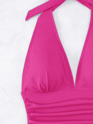 مايوه حريمي قطعة واحدة Swim 1 حبة ملابس سباحة طويلة قطعة واحدة بغرز معقدة وترتر عميقة على شكل خلال للنساء، مناسبة لاستخدامها في العطلات الصيفية وعلى الشاطئ
