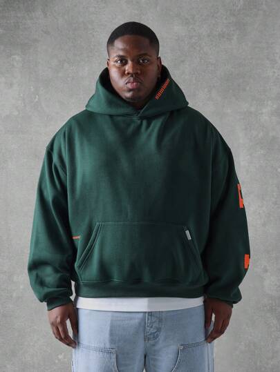 SUMWON هوديE بطباعة حرفية كبيرة من شركة سومون إنترناشيونال، ملابس شتوية منزليّة عصرية مصنوعة من القطن المبطن بجيب كنغر للموضة الخريفية والشتوية