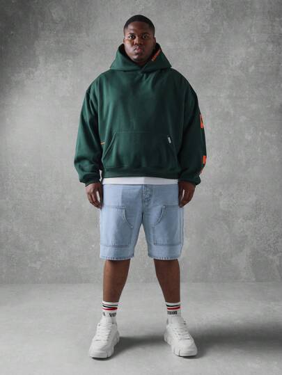 SUMWON هوديE بطباعة حرفية كبيرة من شركة سومون إنترناشيونال، ملابس شتوية منزليّة عصرية مصنوعة من القطن المبطن بجيب كنغر للموضة الخريفية والشتوية