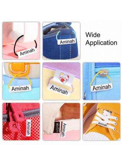 صنّع اسمك الخاص على دوائر: ملصقات شخصية لاسم الحذاء مع حبال ملونة للقوارير والمظلات والأحذية