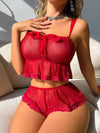 Classic Sexy مجموعة ملابس داخلية من الدانتيل السكسي قطعتين للنساء