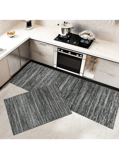 بوفيه أسود وأرمادي بنمط ممر، سجادة طويلة بأسلوب بسيط، 1000 جرام من المخمل و300 جرام من النقاط في الخلف ، سجادة بشكل غير منتظم، سجادة مريحة للسرير، ديكور منزلي ناعم، مناسبة لغرفة المعيشة والنوم والمطبخ والحمام وغرفة الغسيل والردهة ومدخل المنزل وغرفة الألعا