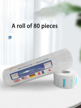 1 حزمة 80 قطعة من أشرطة الرقبة ، إمدادات صالون الحلاقة ، إزرار الشعرالمنقذة للصالون ، أغطية الشعر الواقية المقاومة للماء ،ألواح رقبة ملونة