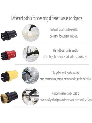 1 رأس فرشاة نظافة متوافقة مع سلسلة منظف بالبخار كارتشر SC2، SC1، SC2، SC3، SC4، SC5، SC7 ، اكسسوارات منظف بالبخار