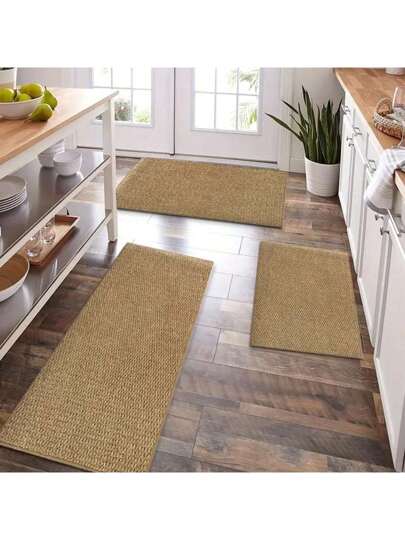 سجادة بنمط أناناس سميك، سجادة من الليف الخشن شبيهة بالسيزال، سجاد قوي ومتين، سجادة بنية، بساط حمام، بساط أمام الباب، بساط خارجي، قاع مضاد للانزلاق قابل للغسيل، لوح خدش القطط، قطعة واحدة