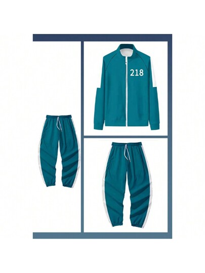 مايوه حريمي قطعة واحدة طقم رياضي أخضر شائع متوفر، بدلة لمرحلة الأداء التنكري ذات ياقة عالية، مطبوعة بألوان متباينة جديدة