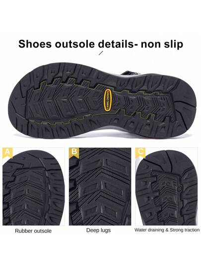 CAMEL CROWN صنادل رياضية مريحة للرجال للاستخدام الخارجي والشاطئ مضادة للماء، مع دعم للقوس، مفتوحة من الأمام، للصيف والأنشطة المائية