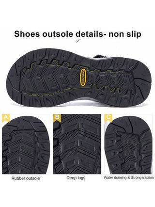 CAMEL CROWN صنادل رياضية مريحة للرجال للاستخدام الخارجي والشاطئ مضادة للماء، مع دعم للقوس، مفتوحة من الأمام، للصيف والأنشطة المائية