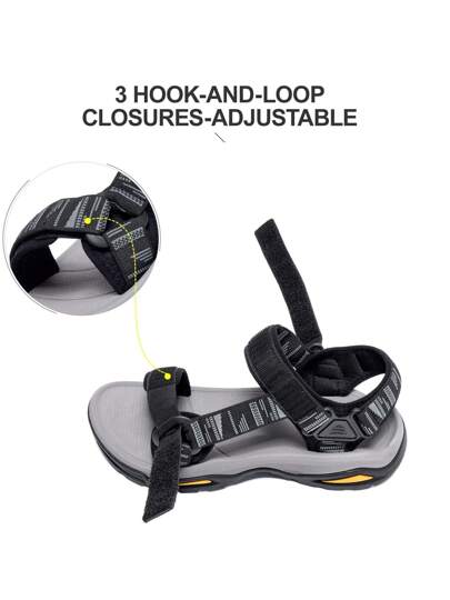 CAMEL CROWN صنادل رياضية مريحة للرجال للاستخدام الخارجي والشاطئ مضادة للماء، مع دعم للقوس، مفتوحة من الأمام، للصيف والأنشطة المائية