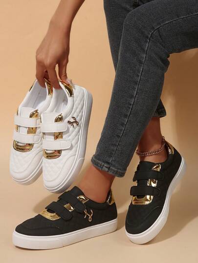 أحذية رياضية بيضاء للنساء، أحذية رياضية ذات نعل طري، أحذية كاجوال وخبز متنوعة، أحذية طلابية، أحذية شخصية مميزة، نعل مسطح