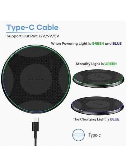 شاحن لاسلكي متوافق مع أيفون 16 15 14 13 12 X Pro Max بقدرة 15 واط، شاحن سريع لاسلكي بلوحة الشحن وملحق القاعدة المكتبية، متوافق مع هواتف أبل وأندرويد، هدايا مناسبة للعائلة والأصدقاء والأطفال وعيد الميلاد وعيد الميلاد وعيد الحب، مناسب للمكتب والسكن والمنزل