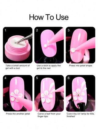 Beautizon Nailartlab 5 قطع قلم تشكيل جل الأظافر، قلم نحت وركوز مناسب لصالون أظافر المنزل وأظافر المتجر، أداة تشكيل 3D